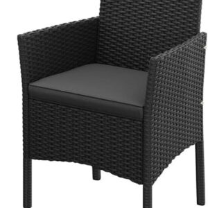 Chaise de Jardin Tressé Noir