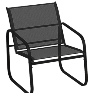 Chaise de Jardin Tissé Noir
